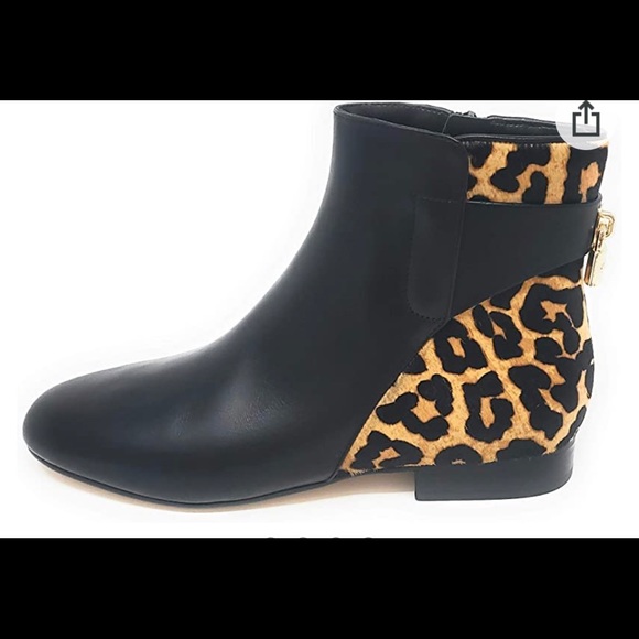 Michael Kors MIRA  Bootie Black Leopard size 8 - Picture 4 of 11